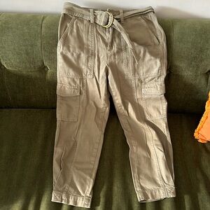 NEW Military Green Cropped Cargo Pants